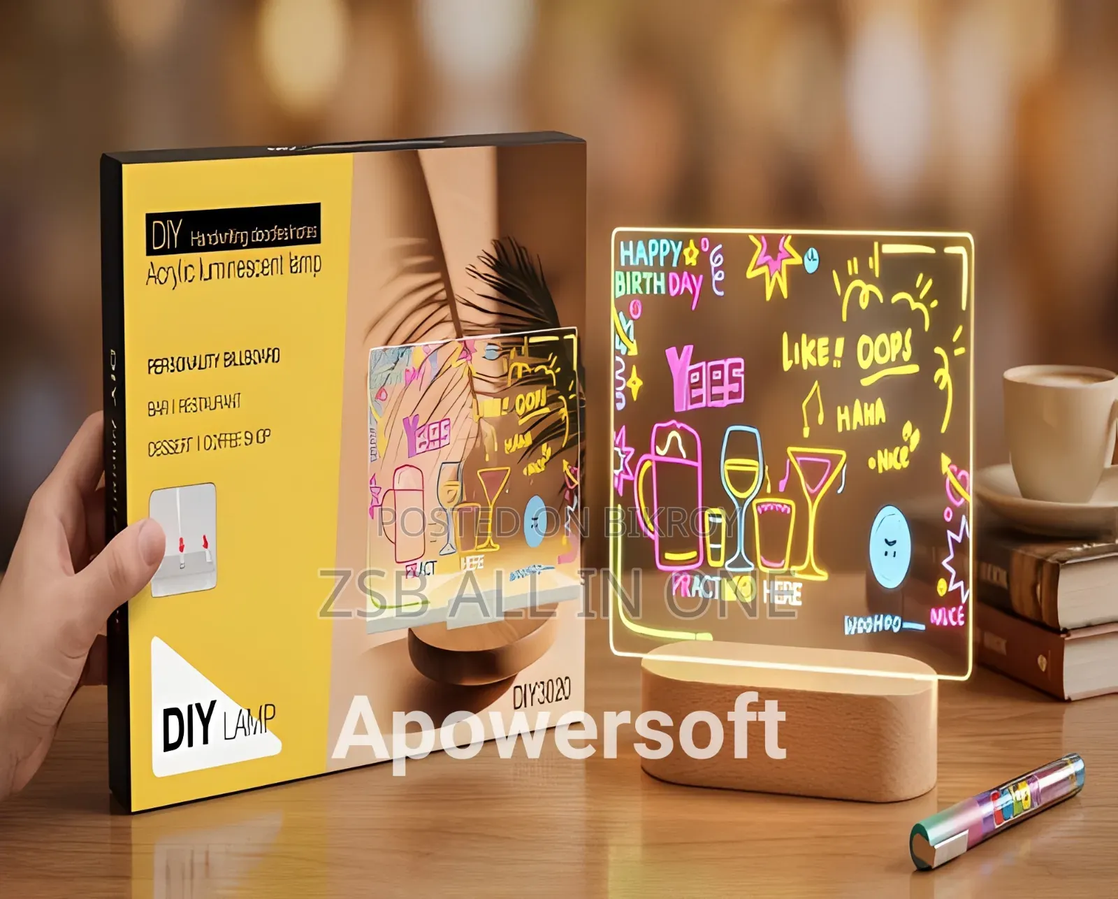 DIY Acrylic Luminescent Lamp – LED Message Note Board With Pen