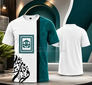 Half-White & Deep Teal T-Shirt