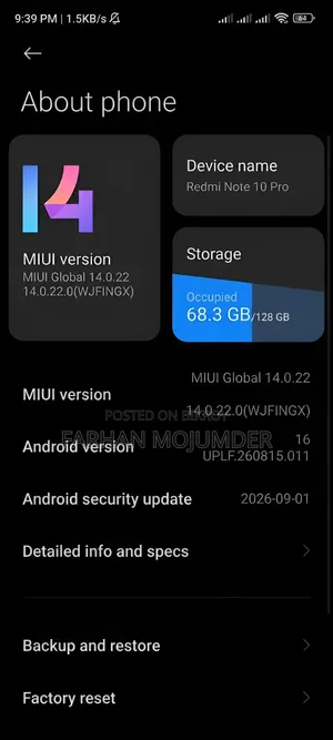New Xiaomi Redmi 10 128 GB Blue