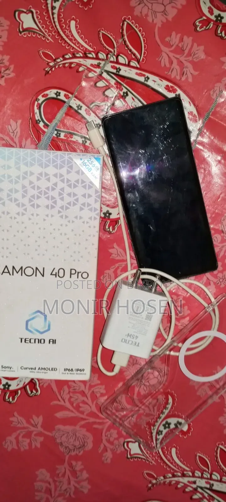 New Tecno Camon 40 Pro 4G 256 GB Black