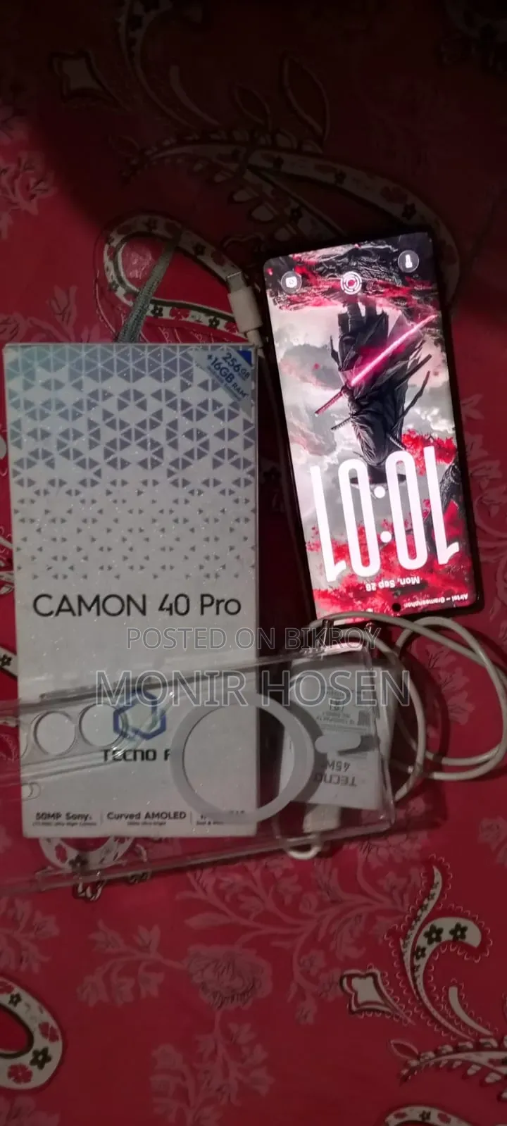 New Tecno Camon 40 Pro 4G 256 GB Black