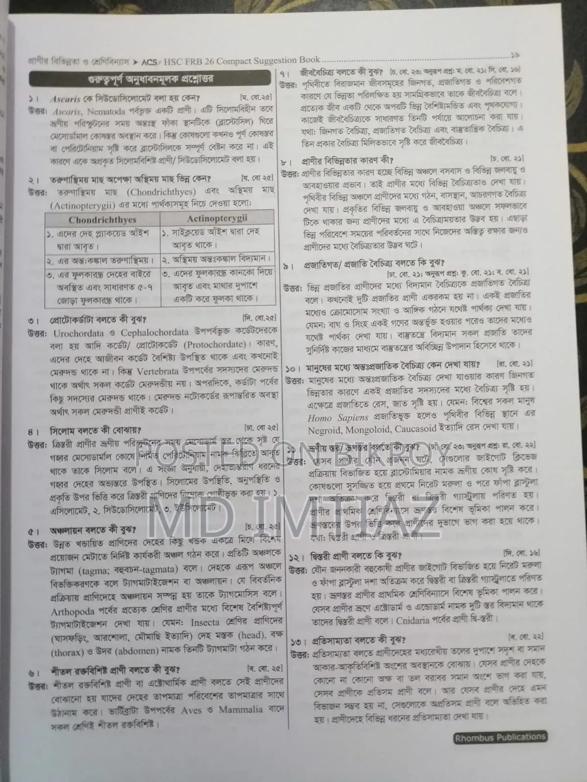 Acs HSC Compact Series Botany-Zoology
