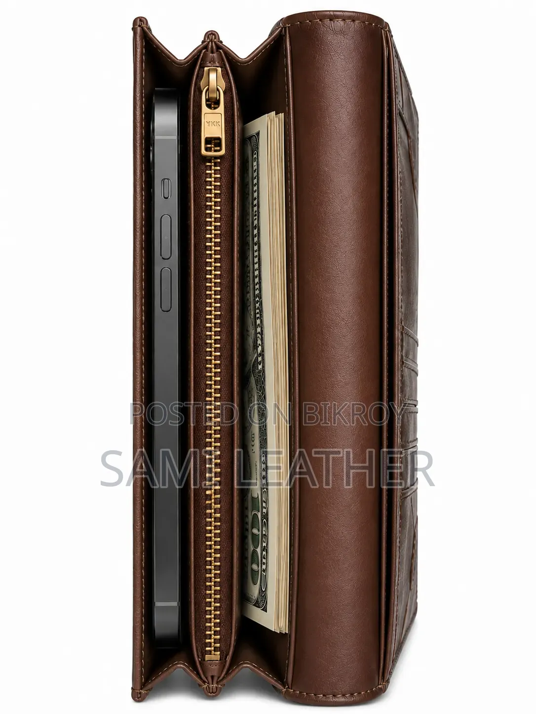 Premium 100% Genuine Leather Mobile Wallet | Stylish Durable