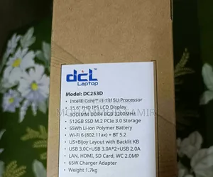 New Laptop 8GB Intel Core i3 SSD 512GB
