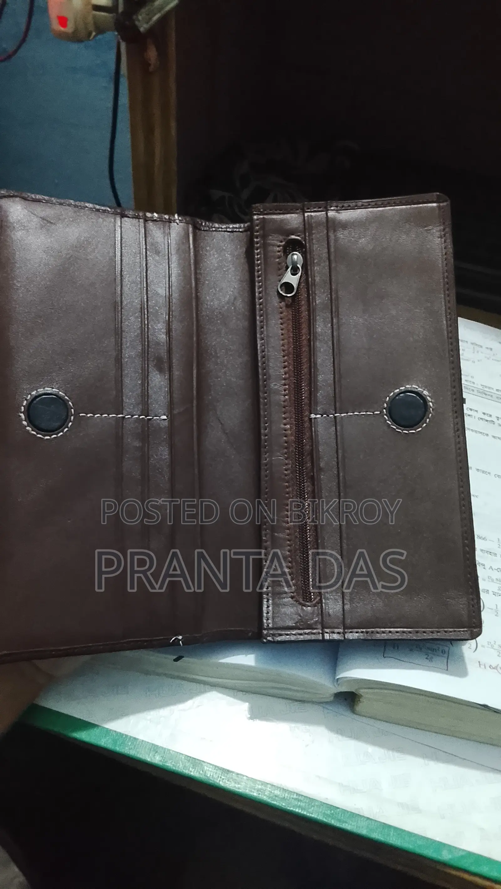 Genuine Leather Long Wallet