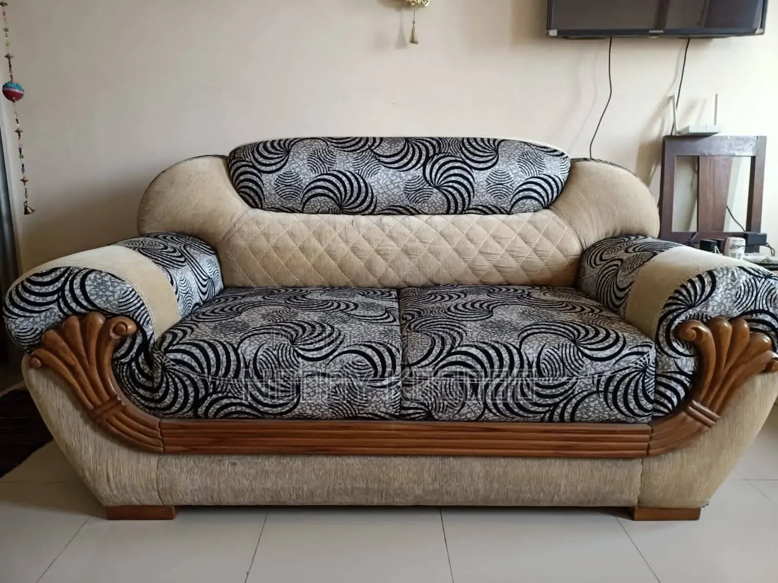 Teak Wood Cushion Sofa