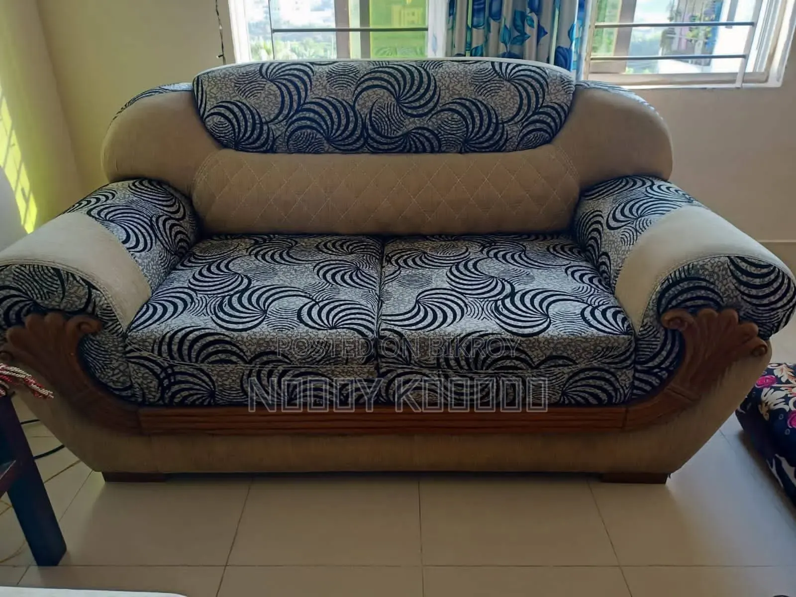 Teak Wood Cushion Sofa