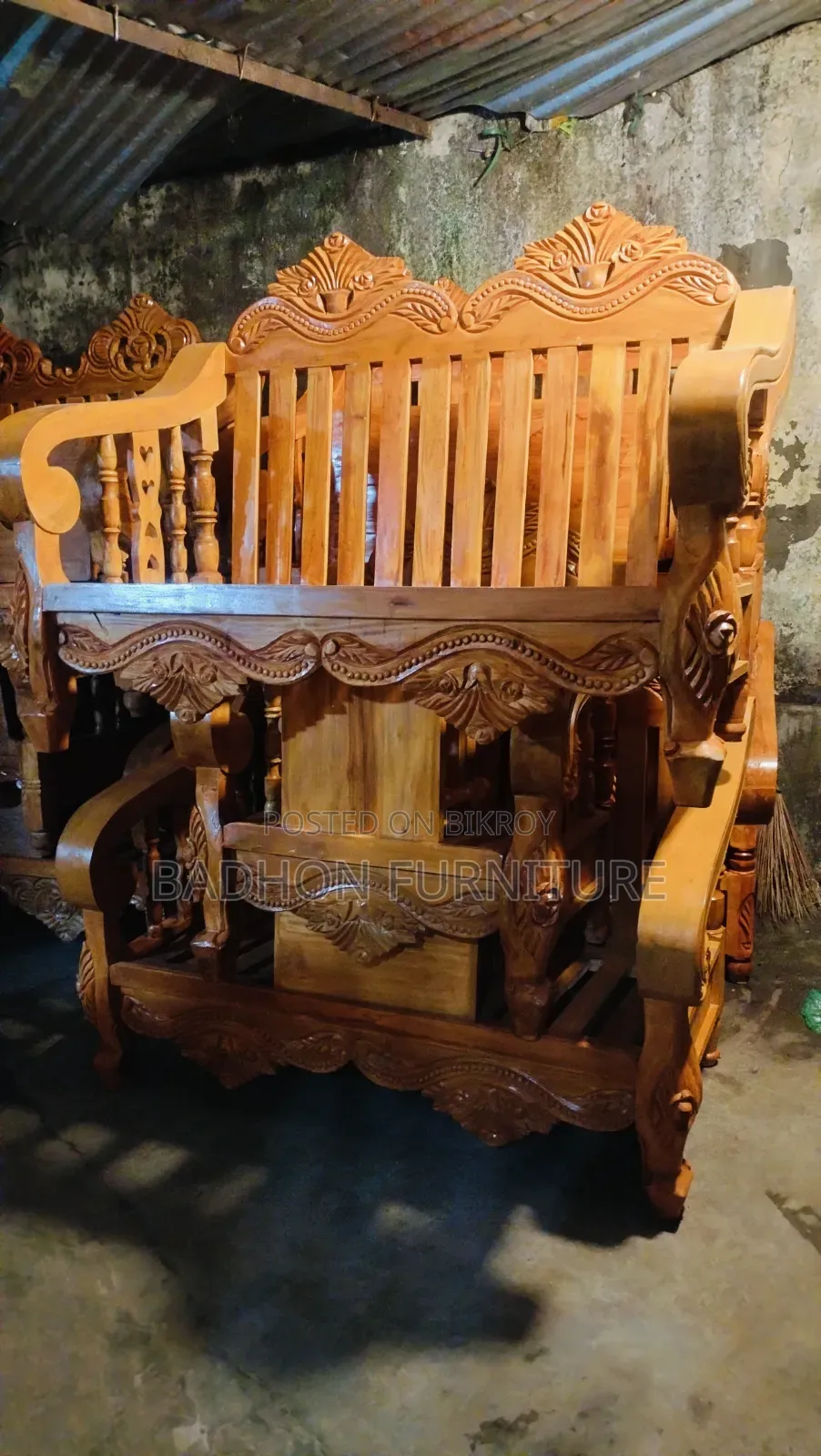 Mahogany Wooden Mughal Sofa for Sale