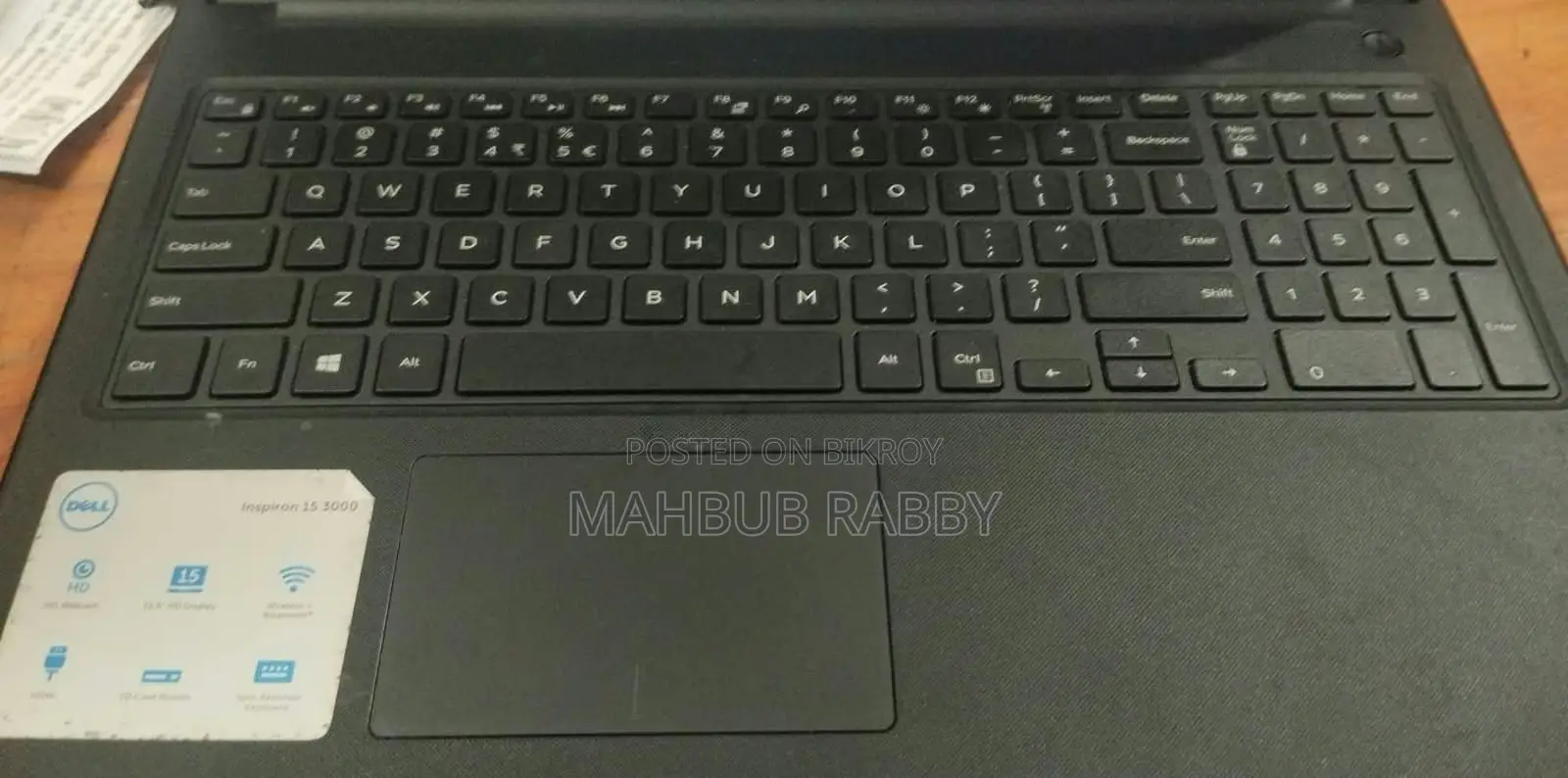 Laptop Dell Inspiron 15 3000 4GB Intel Core i3 SSD 128GB