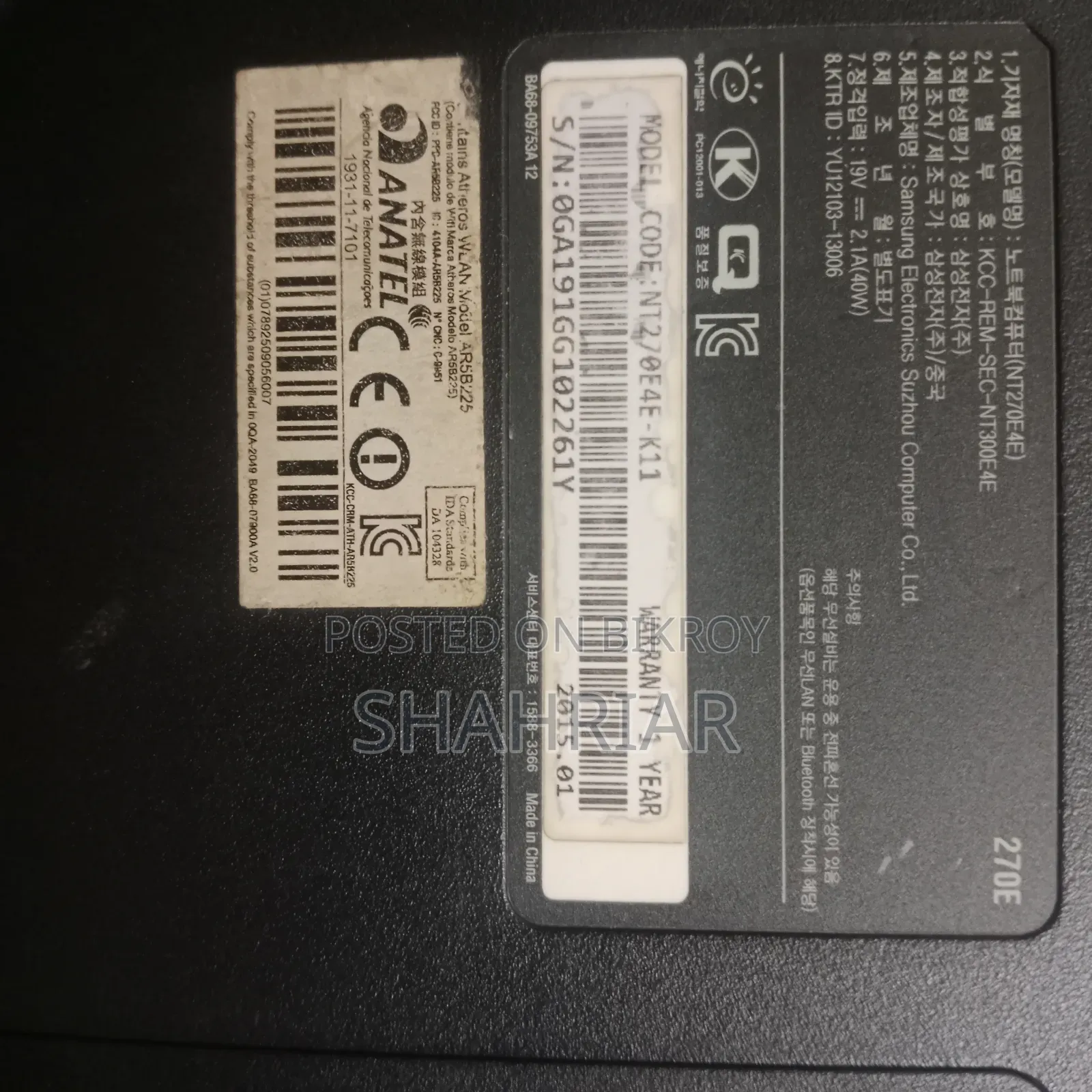 Laptop Samsung 2GB Intel Celeron SSD 512GB
