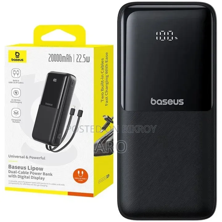 Baseus Power Bank 20,000mAh Holds Enough Power to Charge