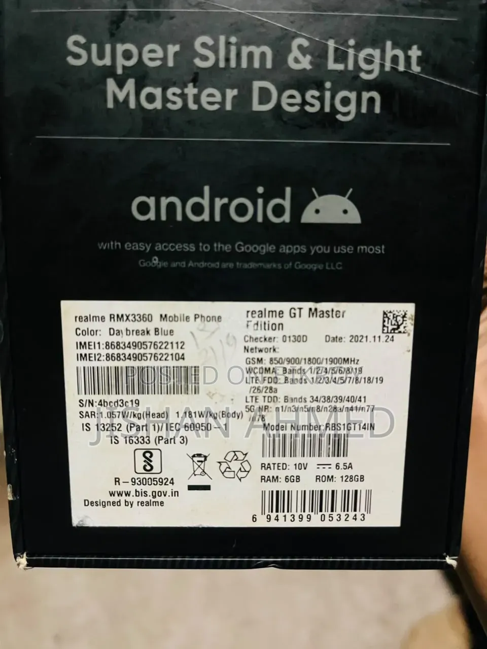 Realme GT Master Edition 128 GB Blue