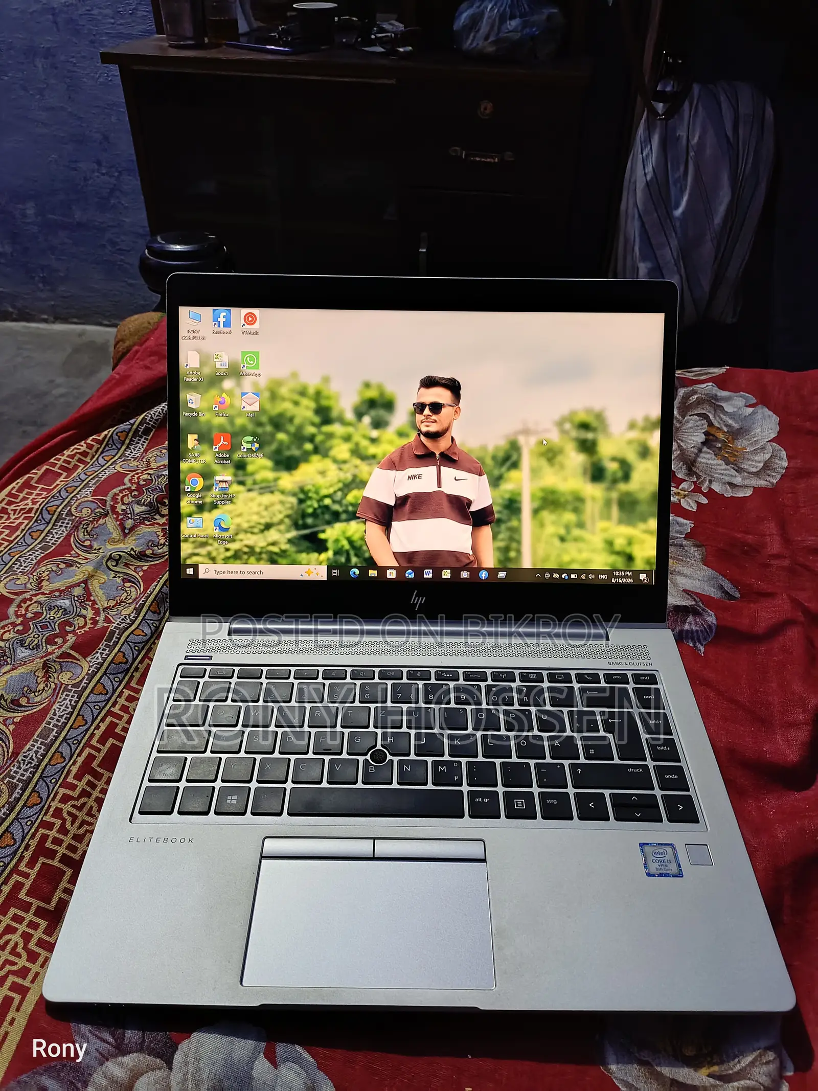 ল্যাপটপ এইচপি এলিটবুক ৮৪০ জি৬ ৮জিবি ইন্টেল কোর আই৫ এসএসডি ৫১২জিবি