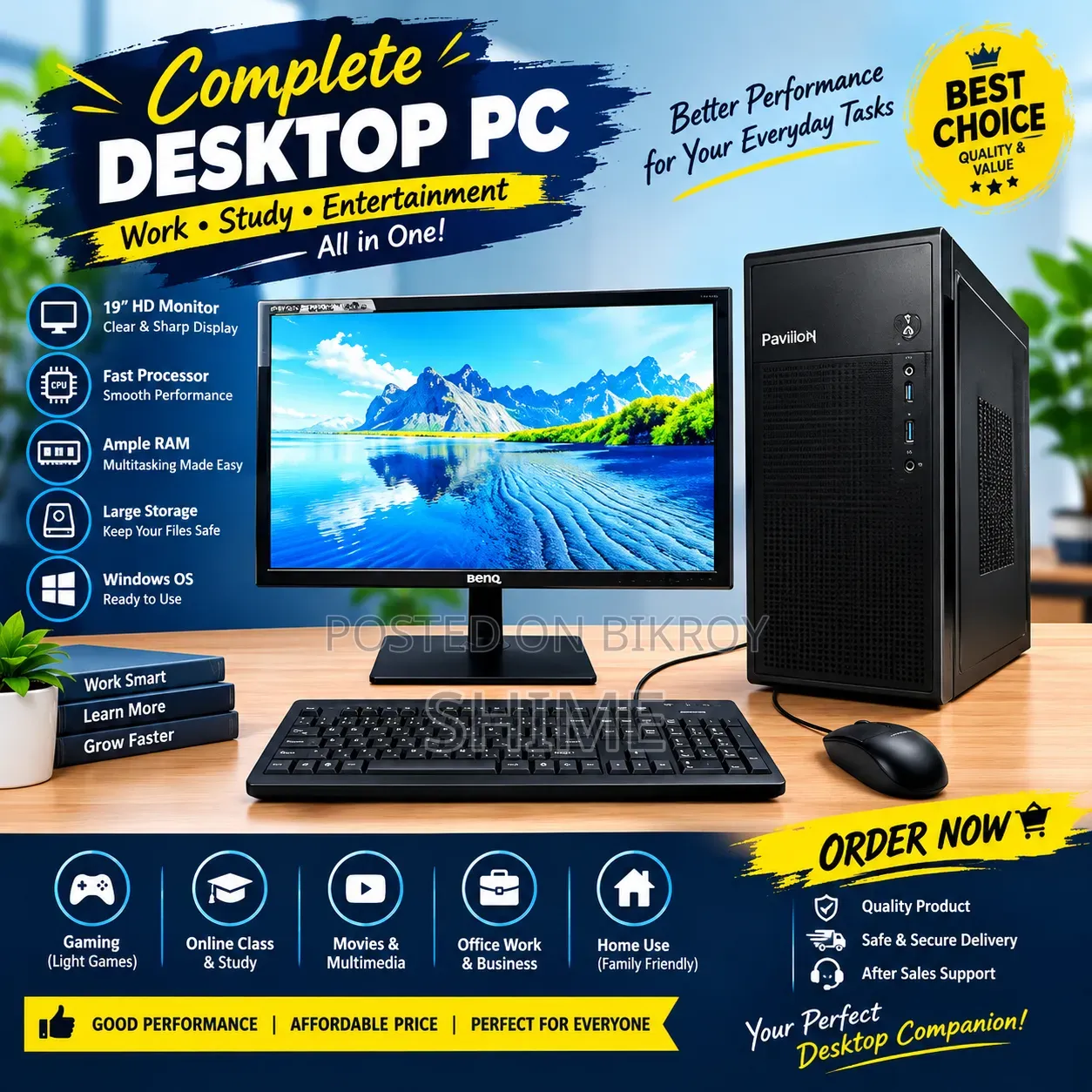 New Gigabyte GB-BACE-3150 8GB Intel Core 3 HDD+SSD 256GB