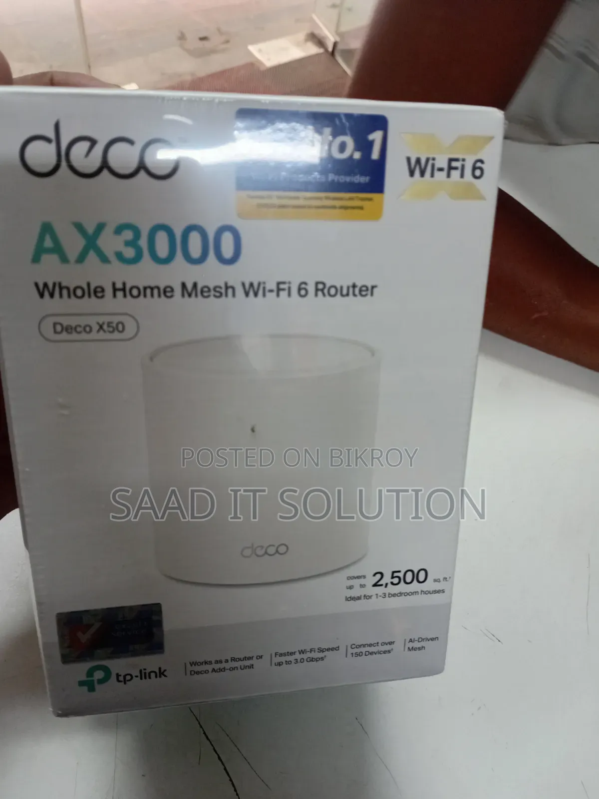 TP-Link Deco X50 AX3000 Dual Band Mesh Router (1-Pack)