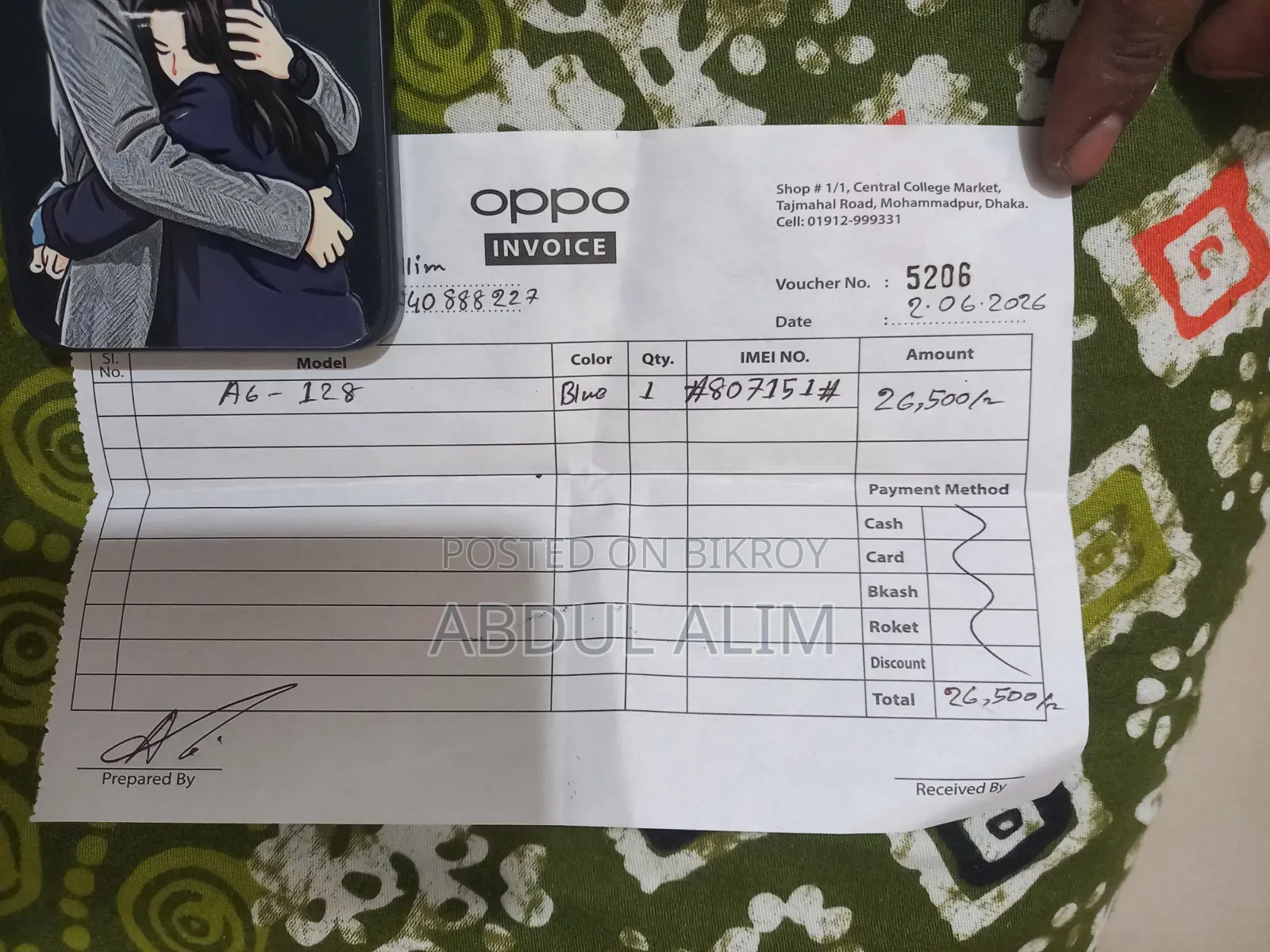 Oppo A6 128 GB Blue