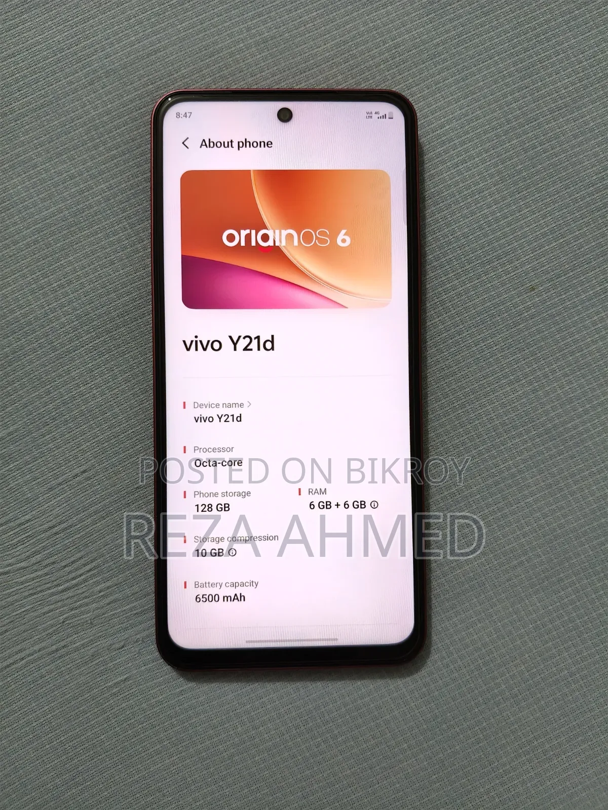 Vivo Y21d 128 GB Rose Gold