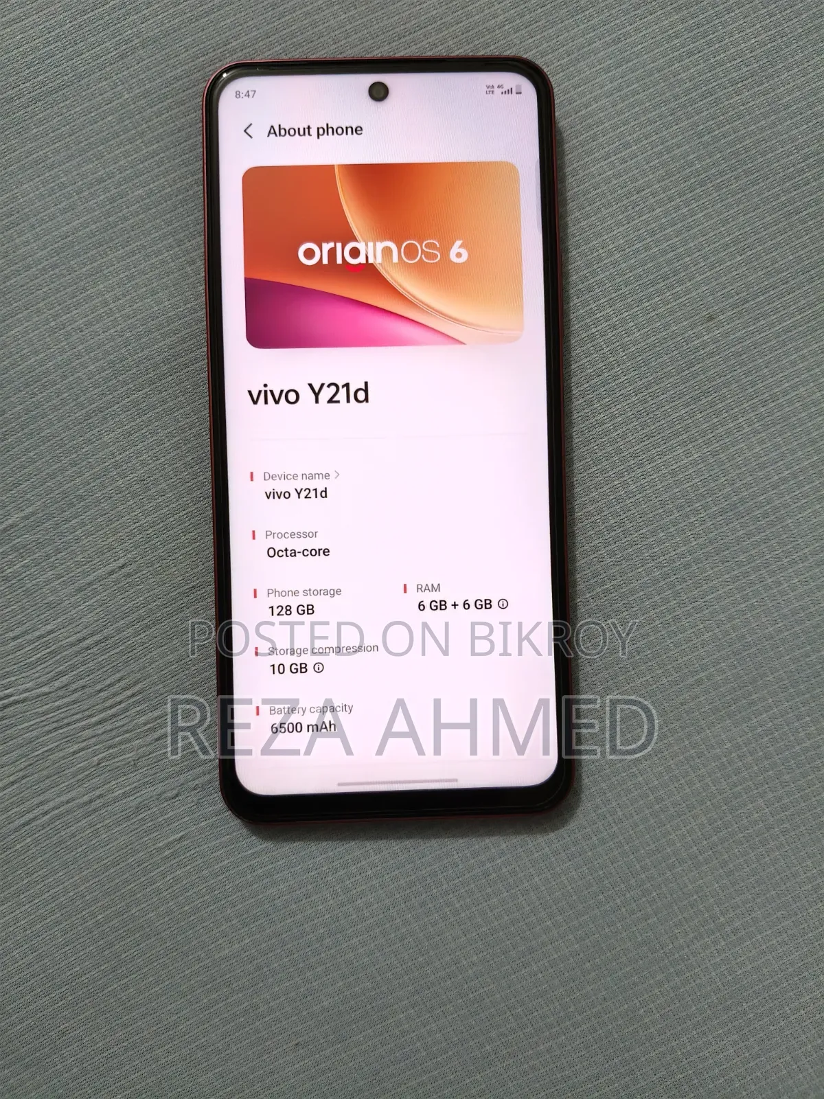 Vivo Y21d 128 GB Rose Gold