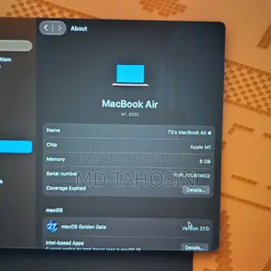 Laptop Apple MacBook Air 2020 M1 8GB Apple M1 SSD 256GB