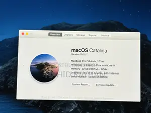 Laptop Apple MacBook Pro 2019 32GB Intel Core i7 SSD 512GB