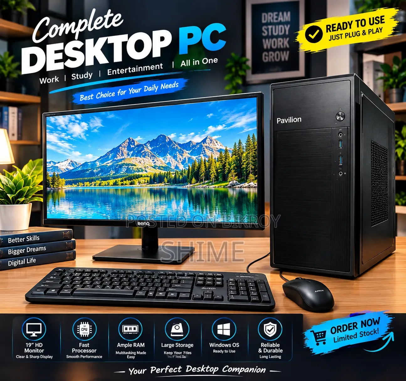 New Gigabyte GB-BACE-3150 8GB Intel Core 3 HDD+SSD 256GB