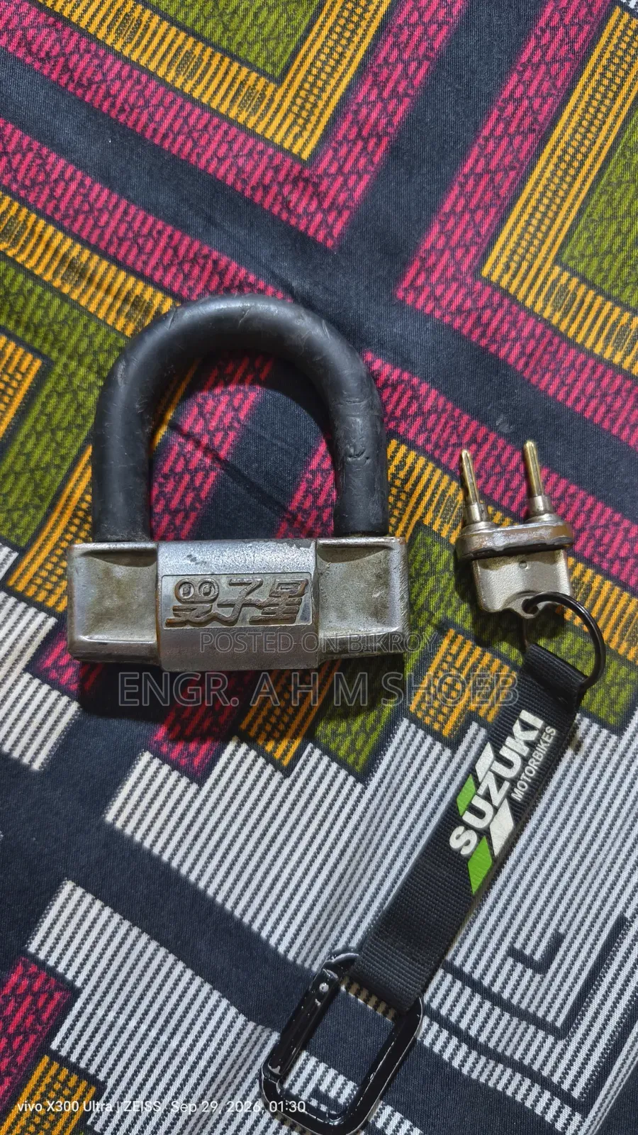 Acid Proof Motorcycle Lock