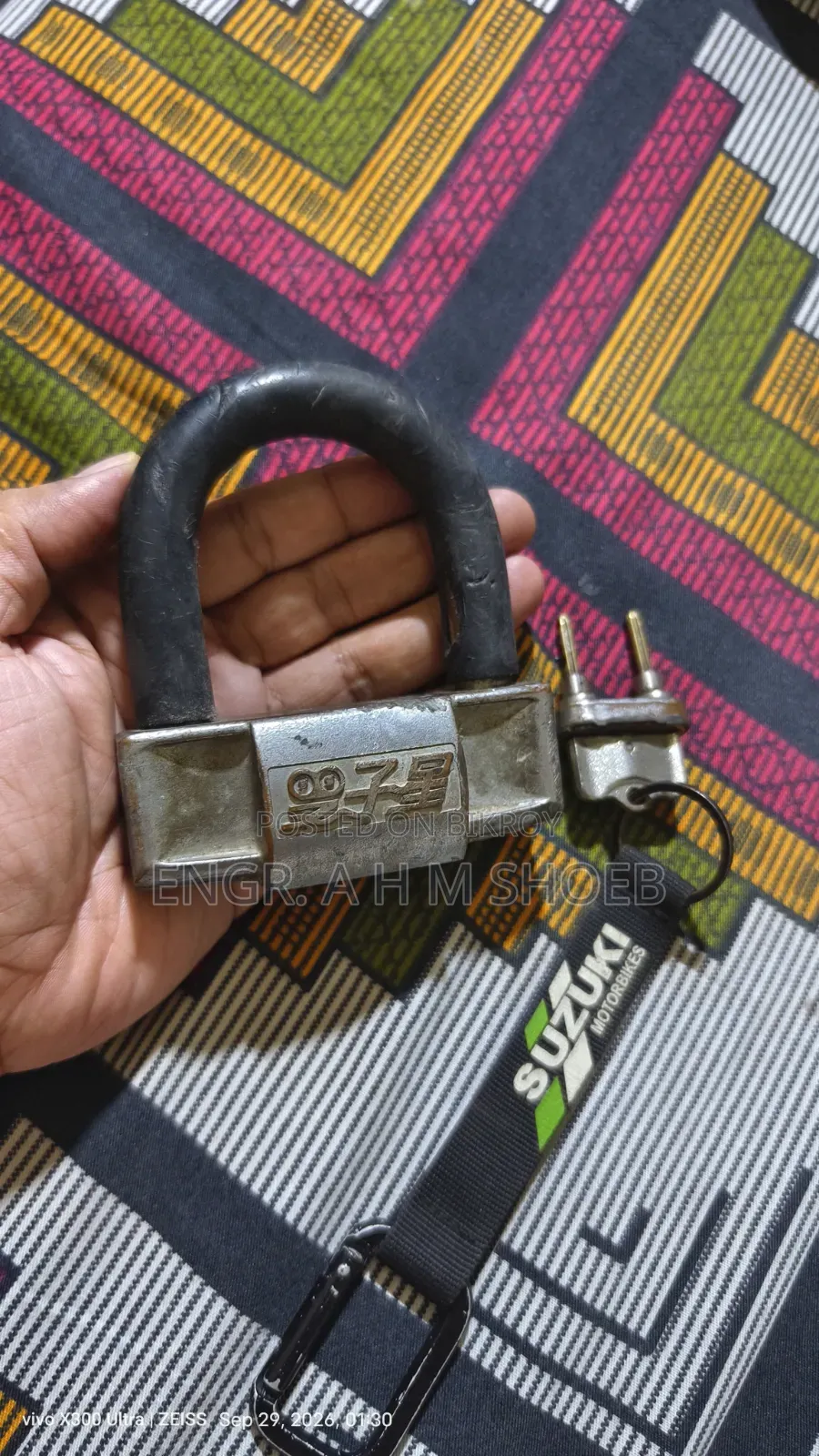 Acid Proof Motorcycle Lock