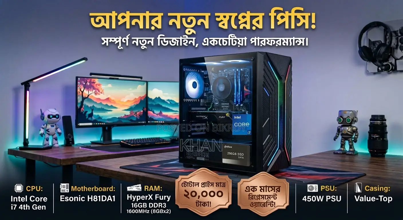 Desktop Computer 16GB Intel Core i7 SSD 256GB
