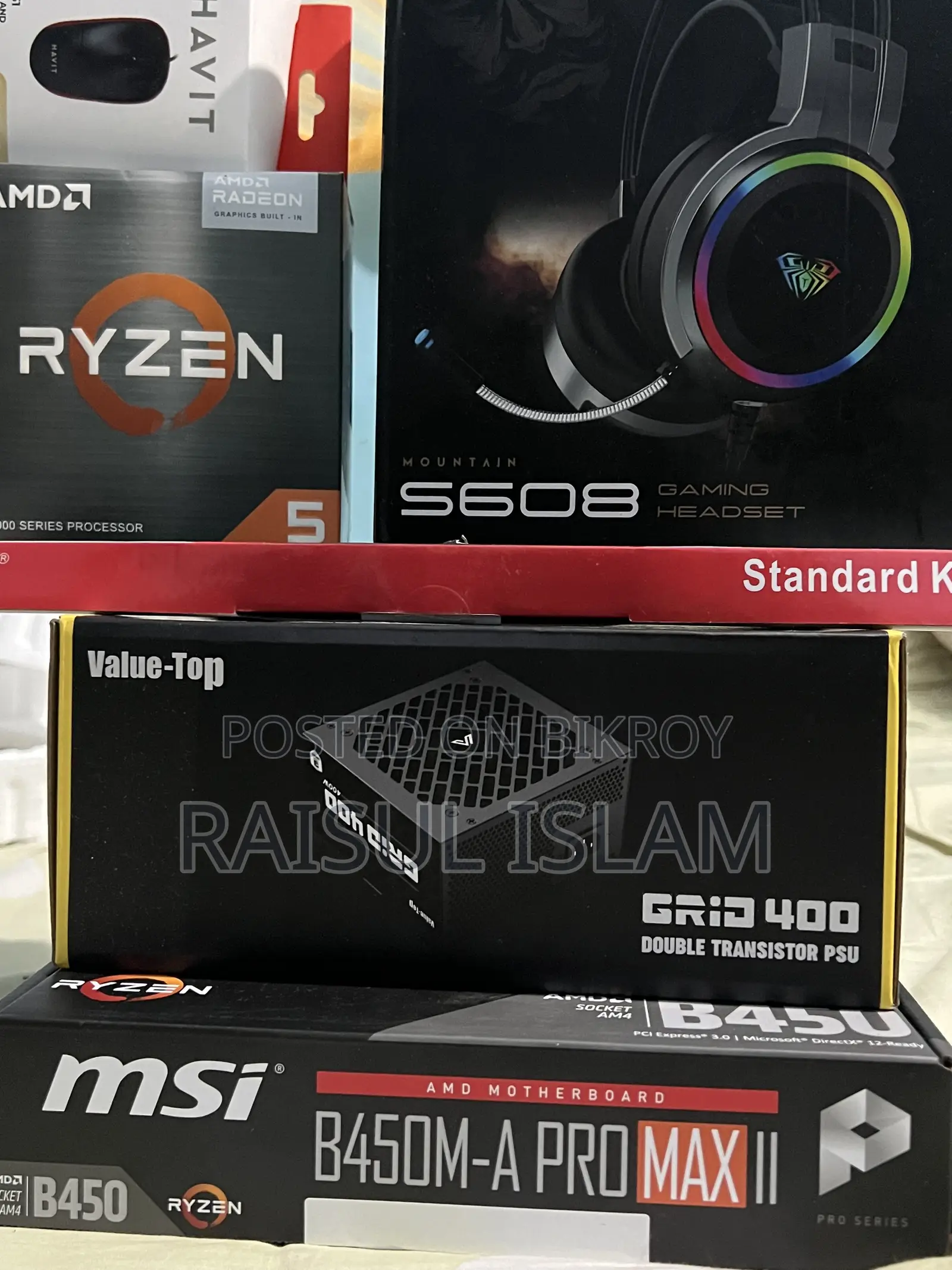 Desktop Computer MSI 8GB AMD Ryzen 5 SSD 256GB