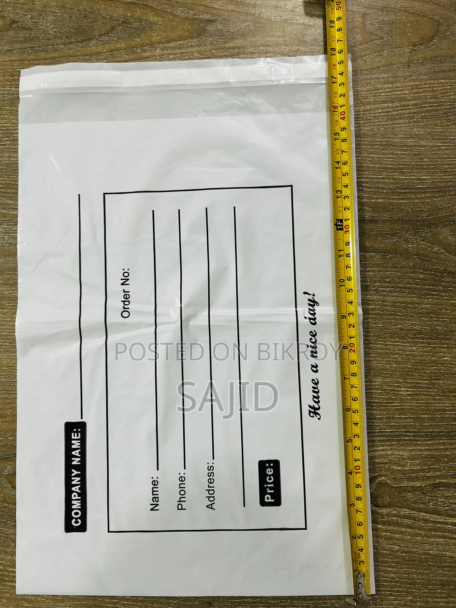 Print Courier Poly 12×16+2 Inch 100 Pieces