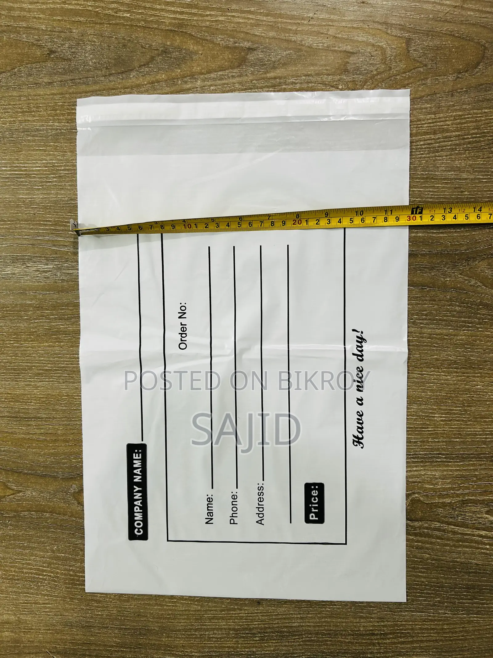 Print Courier Poly 12×16+2 Inch 100 Pieces
