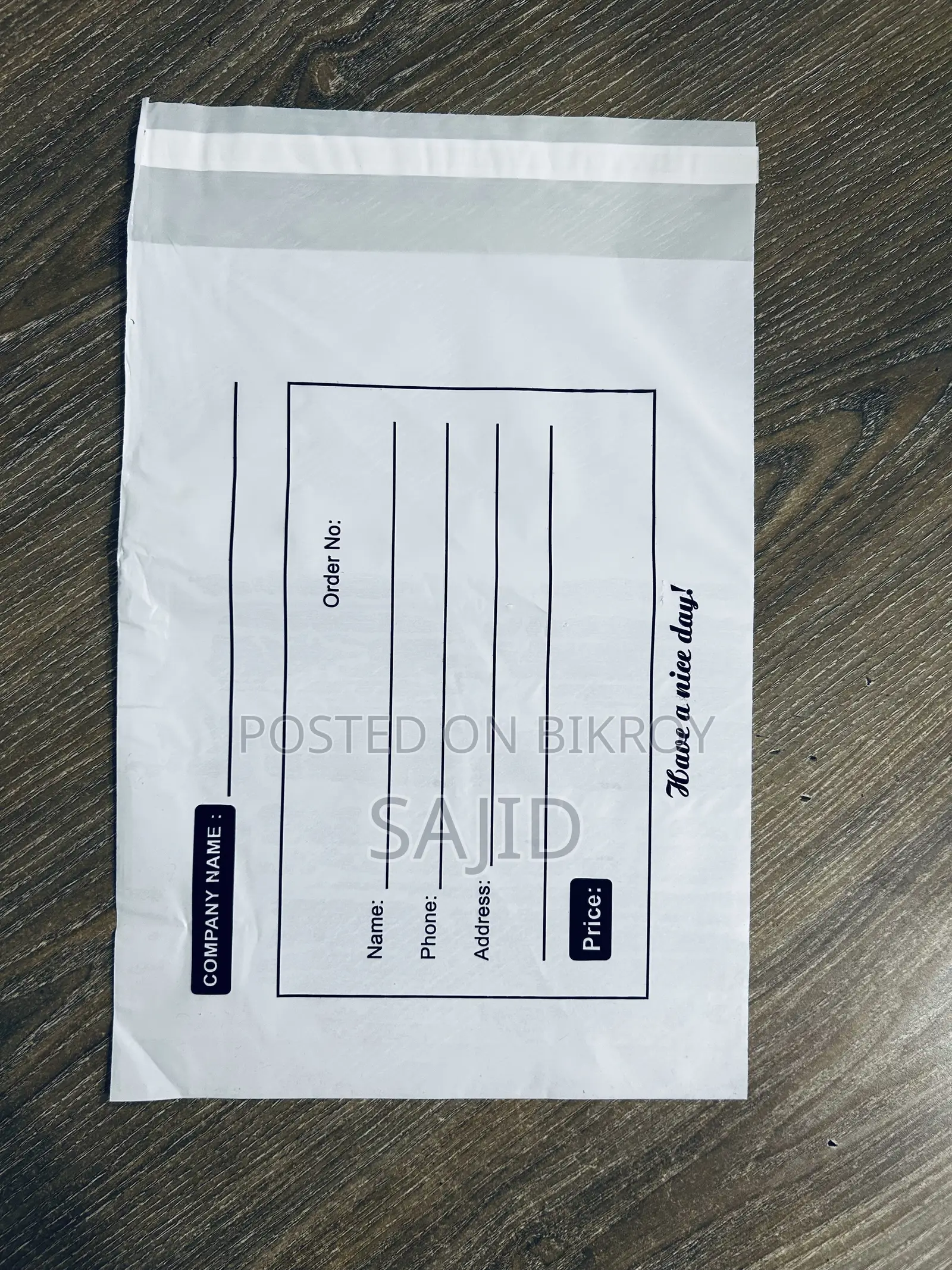 Print Courier Poly 9×12+2 Inch | 100 Pieces
