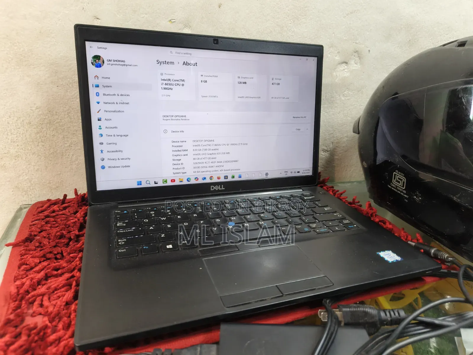 Laptop Dell Latitude 7490 8GB Intel Core i7 SSD 512GB