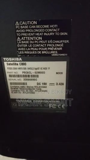 Laptop Toshiba Satellite C850 4GB Intel Core i3 SSD 256GB