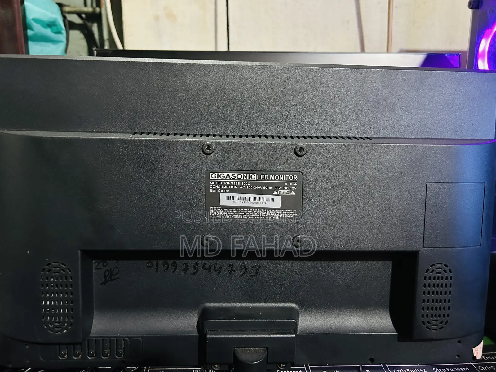 Gigasonic RB-G19S-300C ১৯ ইঞ্চি এইচডি এলইডি মনিটর