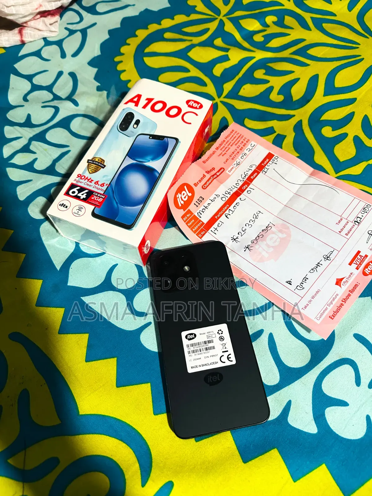 New Itel A100C 64 GB Silver