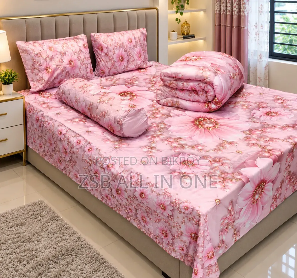 3D Design Premium 5 Pieces Comforter Set.