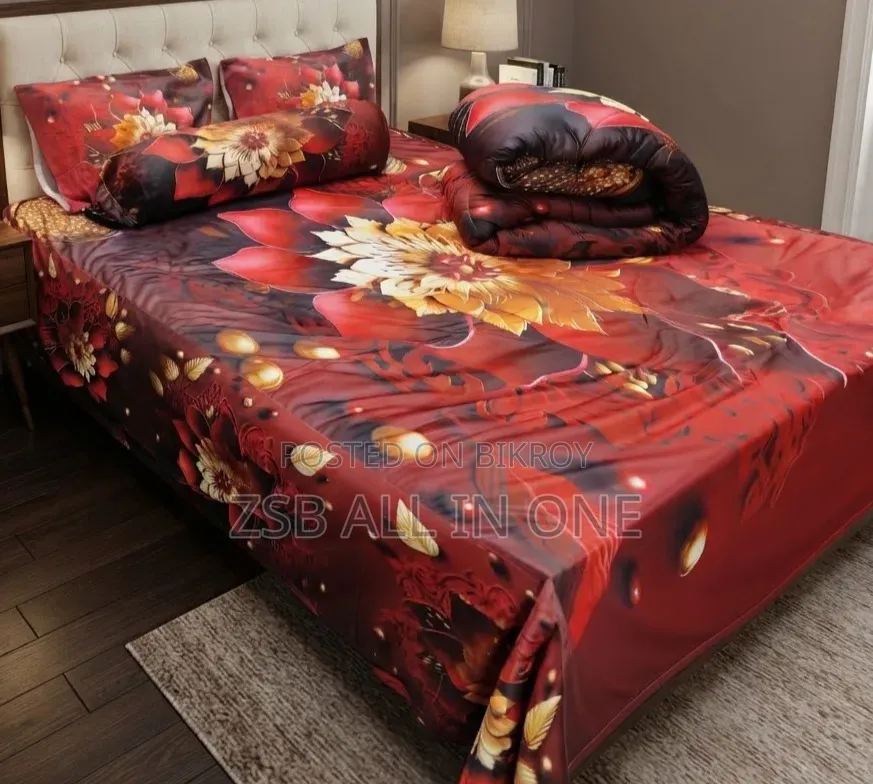 3D Design Premium 5 Pieces Comforter Set.