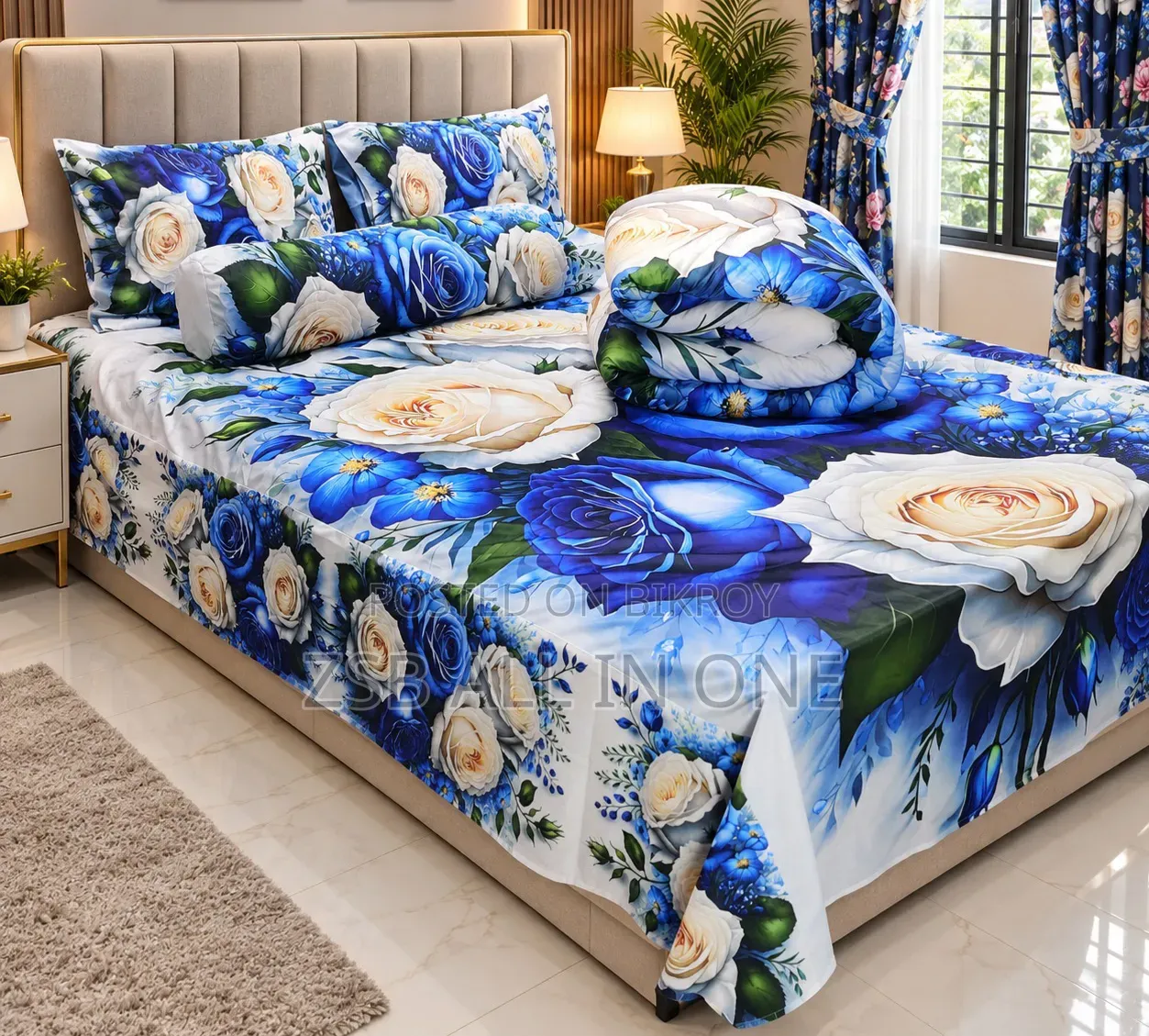 3D Design Premium 5 Pieces Comforter Set.
