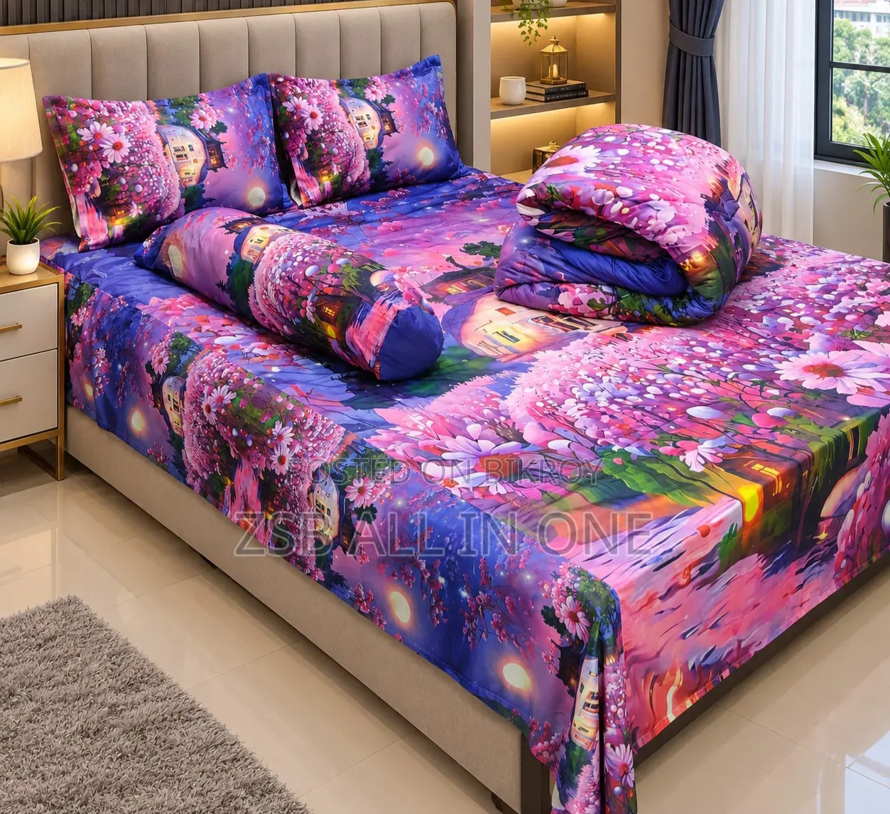 3D Design Premium 5 Pieces Comforter Set.