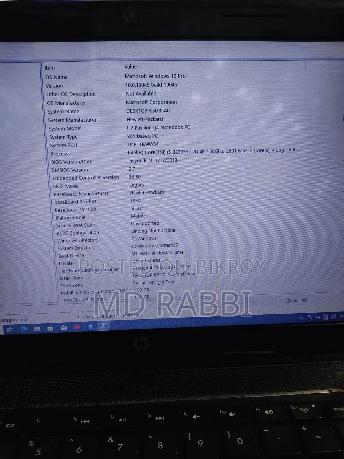 Laptop HP 4GB Intel Core i5 HDD 320GB