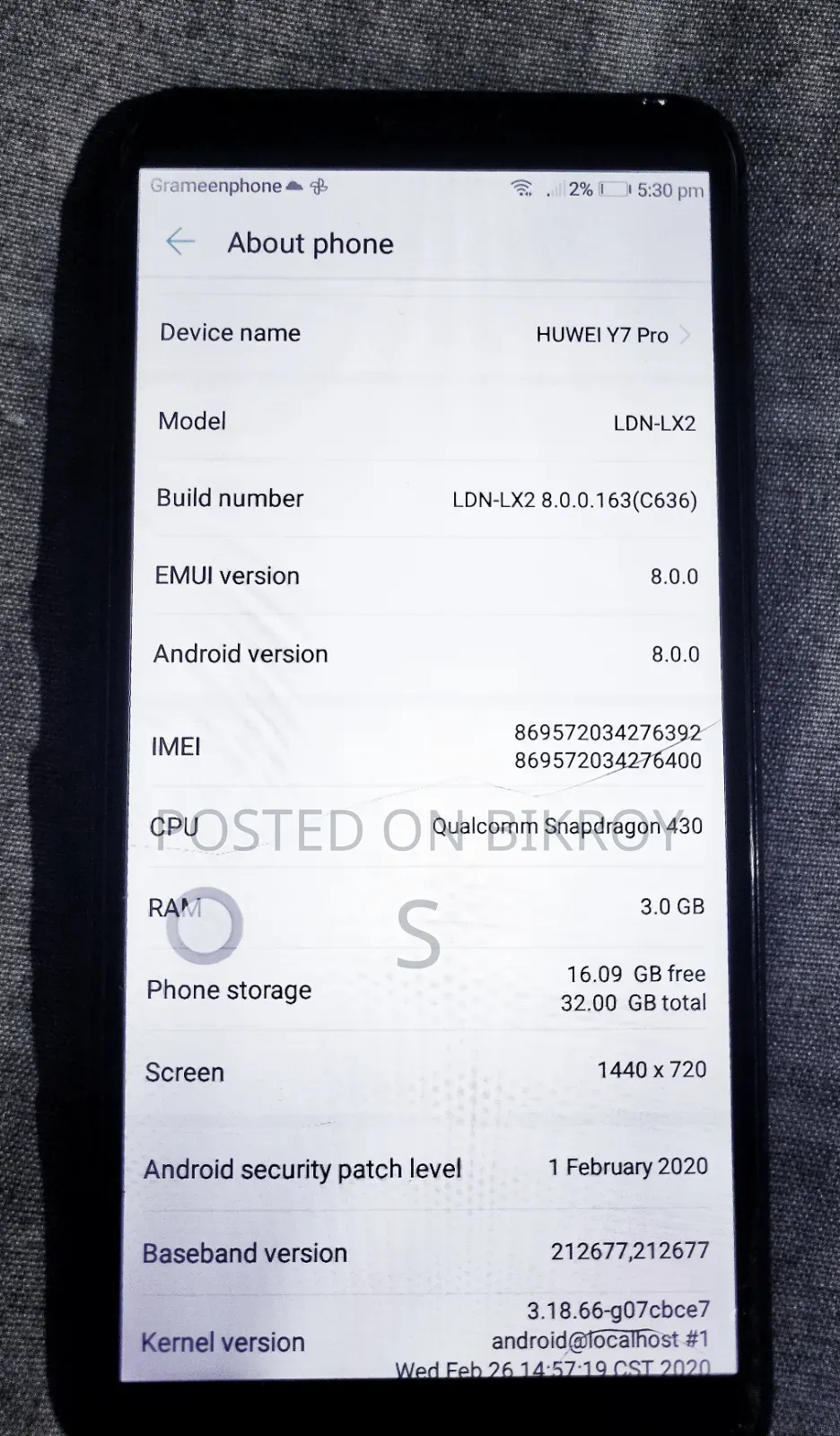 Huawei Y7 Prime 2018 32 GB Blue