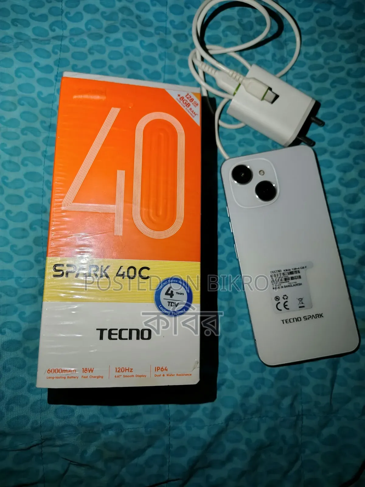 Tecno Spark 40C 128 GB White