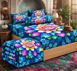 5 Pieces 3D Print Comforter Set