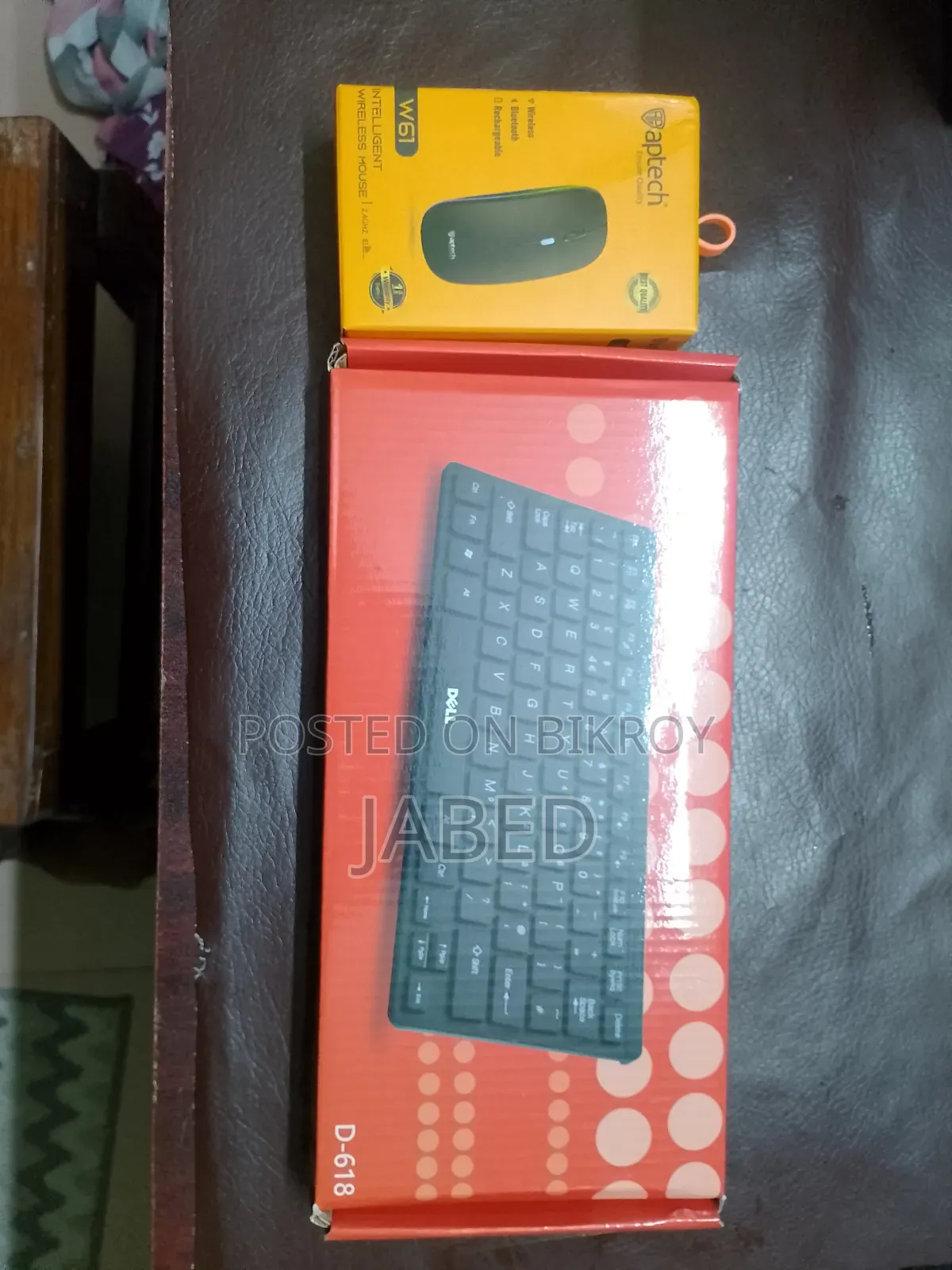 Dell Mini Keyboard + Aptech 2.4G Mouse (Wireless+bluetooth+rechare)