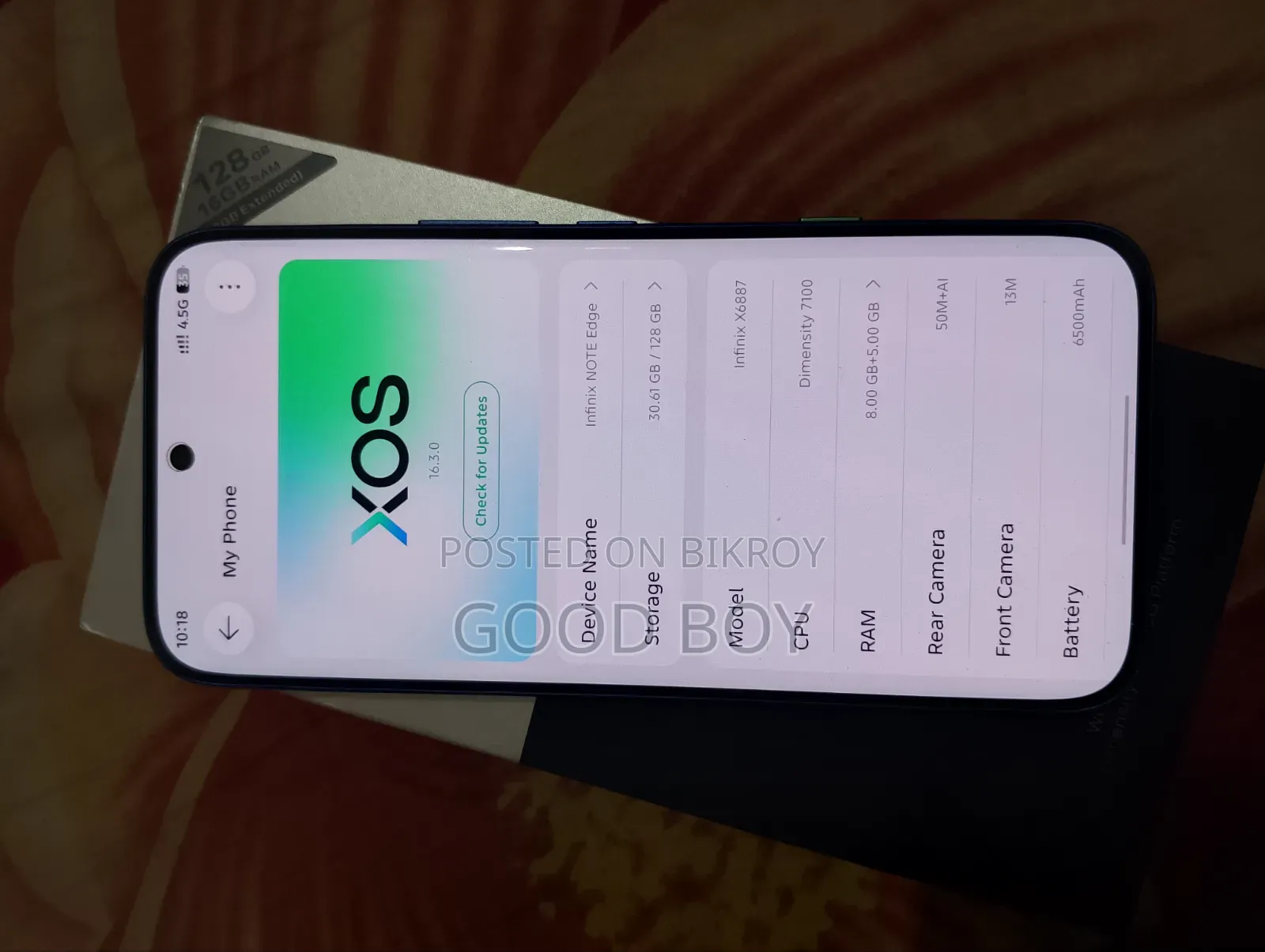 Infinix Note Edge 128 GB Blue