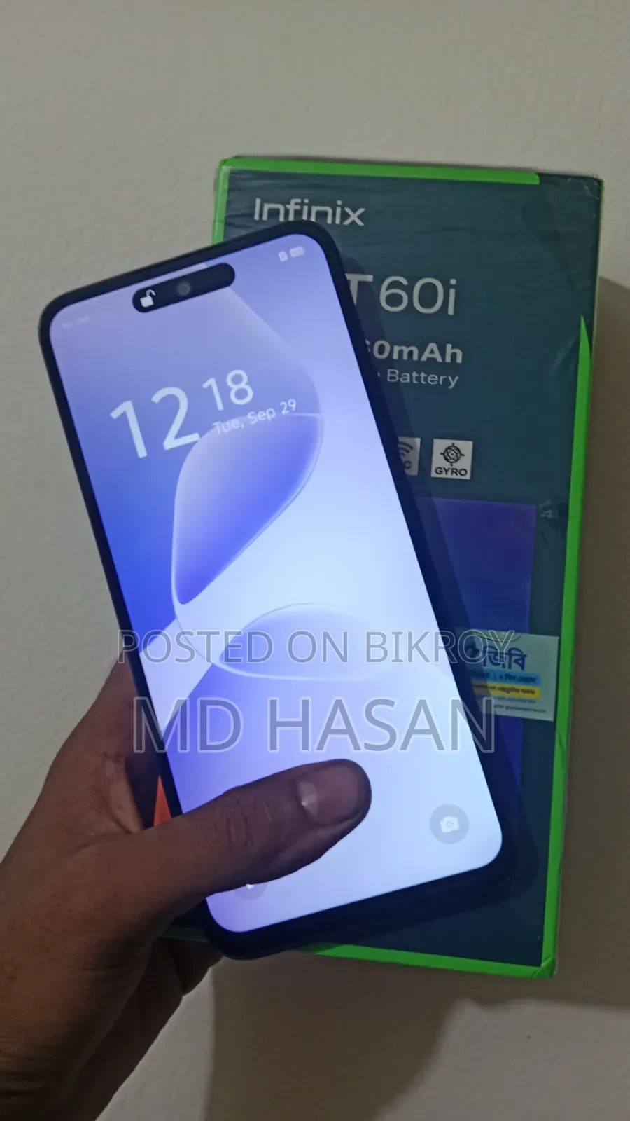 New Infinix Hot 60i 256 GB Black