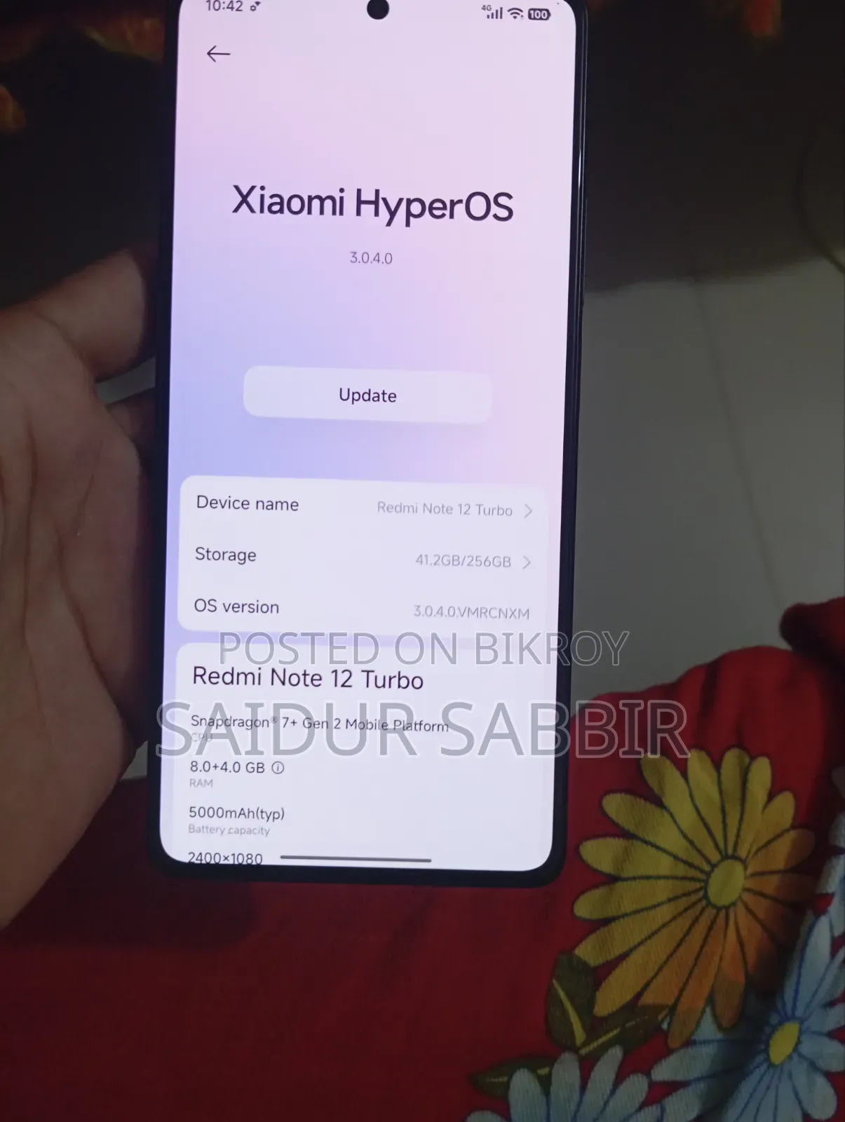 শাওমি রেডমি নোট ১২ টার্বো ২৫৬ জিবি ব্ল্যাক