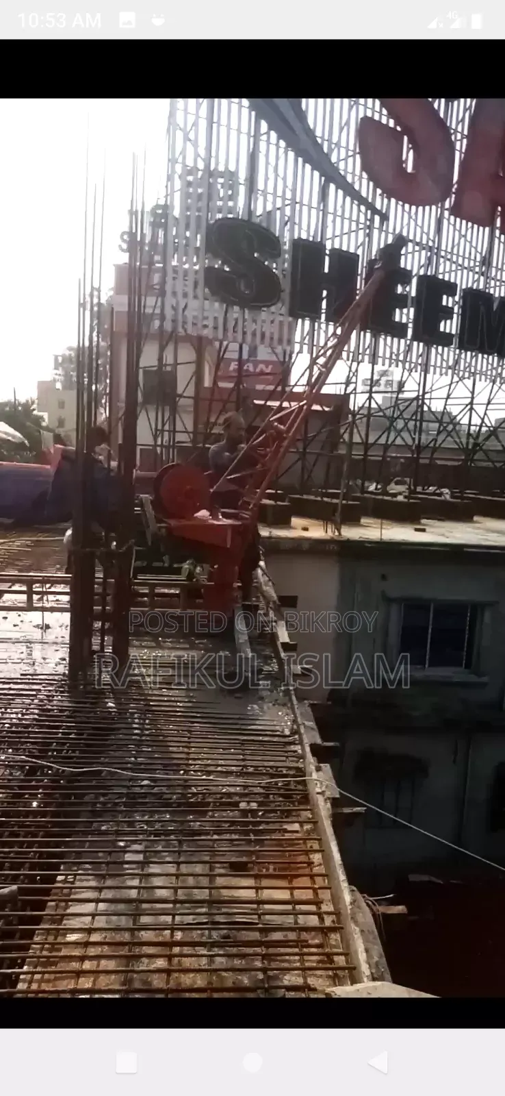 Mini crane, rail-trolley, Nasimon and plane sheet for sale