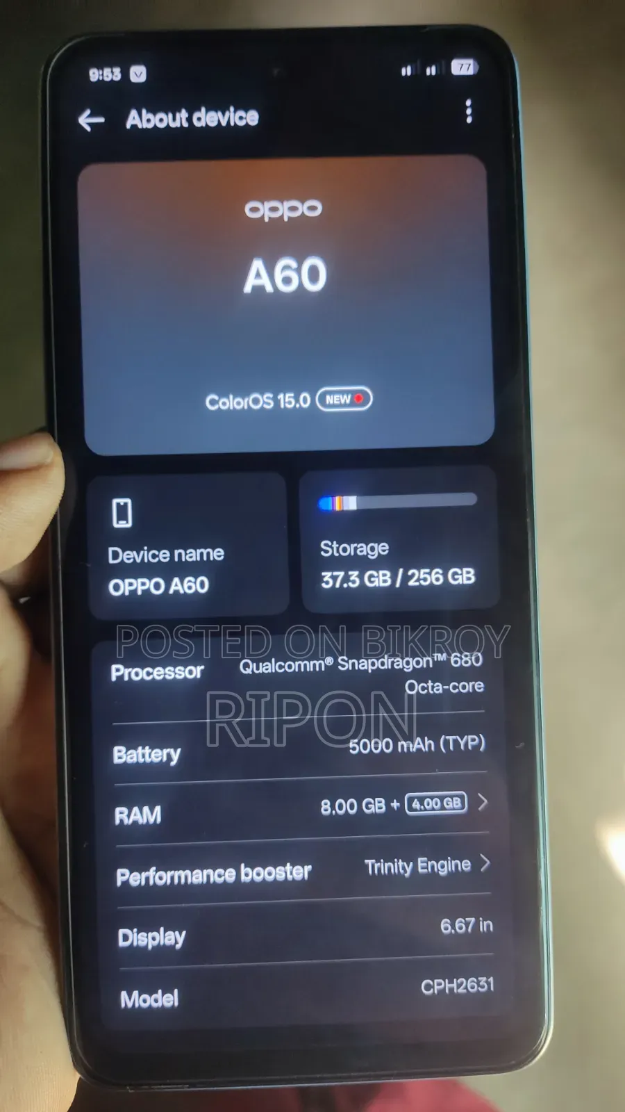 Oppo A60 256 GB Blue